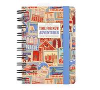 Legami - Agenda journalier spiralé petit, 12 mois, journal de janvier 2025 à décembre 2025, planificateur pliable 2025/2026, fermeture élastique, poche finale, carnet d'adresses, 8,5 x 13 cm,