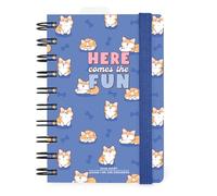 Legami - Agenda journalier Spiralé Small 2026, Corgi, 12 mois petit, fermeture avec élastique, journal de janvier 2026 à décembre 2026, en papier FSC certifié, 8,5 x 13 cm