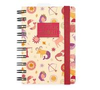 Legami - Agenda journalier Spiralé Small 2026, Zodiac, 12 mois petit, fermeture avec élastique, journal de janvier 2026 à décembre 2026, en papier FSC certifié, 8,5 x 13 cm