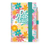 Legami - Agenda photo double quotidien Mini 2026, Daisy, 12 mois, carnet d'adresses et crayon inclus, fermeture avec élastique, de janvier 2026 à décembre 2026, en papier FSC certifié, 7x10 cm