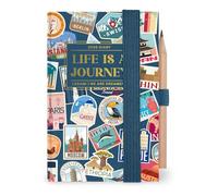 Legami - Agenda photo double quotidien Mini 2026, Travel Stickers, 12 mois, carnet d'adresses et crayon inclus, avec élastique, janvier 2026 - décembre 2026, en papier FSC certifié, 7x10 cm