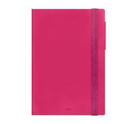 Legami - Agenda semainier Medium avec carnet 2026, Raspberry, 12 mois, fermeture élastique, agenda de janvier 2026 à décembre 2026, papier certifié FSC, 12 x 18 cm