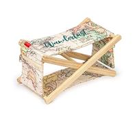 Legami - Appuie-tête en Bois, avec Coussin rembourré, 2 Poches avec Fermeture éclair latérales, à Utiliser sur la Plage ou la Piscine, 25,5 x 17 cm, Thème Travel, Unique