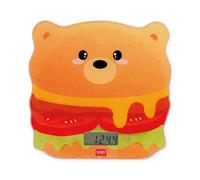 Legami - Balance de Cuisine Digitale - Kitchen Scale - Thème Hamburger, 7 Unités de mesure, boutons touch ON-TARE et UNIT, Max 5 kg