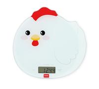Legami - Balance de Cuisine Numérique - Kitchen Scale - Thème Hen,7 unités de mesure,boutons tactiles ON-TARE et UNIT,Max 5 kg