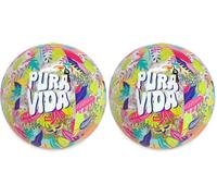 LEGAMI - Ballon de Plage Gonflable, Ballon de Plage, Ballon Gonflable en PVC, Doux pour Les Enfants, fêtes de Plage, Gonflable pour Jouer au Football et au Volley-Ball, diamètre 40 cm (Lot de 2)