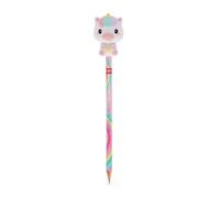 LEGAMI Believe in Magic Crayon avec licorne squishy | crayon HB avec embout licorne squeezies | crayon graphite effaçable au design arc-en-ciel | fournitures de papeterie pour l'école, les études et
