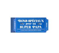 Legami - Bloc de 24 bons pour les papas en langue français, avec des activités à faire en famille, coupons avec perforation pour les déchirer, idée cadeau, thème des papas, 20,3 x 8,4 cm