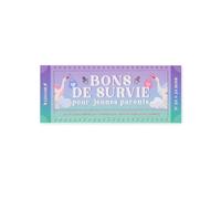 Legami - Bloc de 48 (24 + 24) bons d'achat pour les nouveaux parents en français, coupon à détacher, idée cadeau, thème des nouveaux parents, 20,3 x 8,4 cm