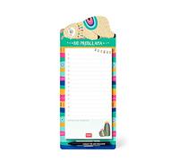 Legami - Bloc-notes magnétique, Don't Forget, 11 x 26 cm, papier certifié FSC®, papier 80 g/m², support en carton dur, base magnétique, thème Llama, 60 feuilles détachables