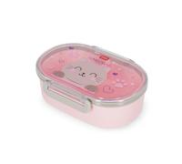Legami Boîte à goûter Kitty – séparateur amovible, fermeture par clip, lave-vaisselle, 18×7×14 cm