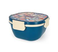 Legami - Boîte à Lunch, 1 Fourchette, 1 Plateau à Compartiments, 1 récipient à épices Amovible Inclus, capacité 1700 ML, 19 x 10,7 x 19 cm