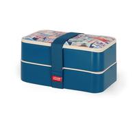 Legami - Boîte à lunch, 3 couverts inclus, Travel Stickers, récipient, capacité 1200 ml, étanche, passe au micro-ondes et au lave-vaisselle