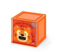 LEGAMI - Boîte modulaire de bureau Cutie Cubes, Thème Tiger, Organiseur de bureau, Boîte de rangement, Feuille d'autocollants inclus, Empilable, Multifonctionnel, en ABS, 90 x 90 x 100 cm