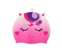 Legami - Bonnet de bain, bonnet de bain fille, enfants 4-10 ans, facile à porter, silicone, bonnet de bain, bonne étanchéité, licorne rose