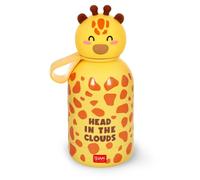 Legami - Bouteille d'eau pour enfants Hot&Cold BFF, Giraffe, double couche en acier inoxydable 18/8 avec fermeture hermétique, garde le chaud pendant 12 h et le froid pendant 24 h, capacité 310 ml