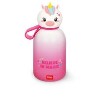Legami - Bouteille d'eau pour enfants Hot&Cold BFF, Unicorn, double couche en acier inoxydable 18/8 avec fermeture hermétique, garde le chaud pendant 12 h et le froid pendant 24 h, capacité 310 ml