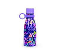 Legami - Bouteille Isotherme, Hot&Cold, Thème Flowers, 300 ml, Fermeture hermétique, 12 Heures Boissons chaudes 24 Heures froides, Poignée en Silicone amovible, en Acier inoxydable, sans BPA