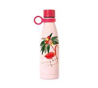 Legami - Bouteille thermique chaude & Cold, 500 ml, Ø 7 cm, légère et résistante, fermeture hermétique, poignée en silicone amovible, thème Flamingo, Hello Paradise, sans BPA et phtalates