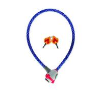 Legami - Cadenas pour vélo, cadenas pour vélo avec clé, Tiger Théme, extérieur en polyester, intérieur en métal, longueur 75 cm, Accessoires pour vélos d'enfants