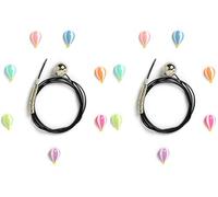 LEGAMI - Cadre photo magnétique, support photo en fil magnétique, 120 cm, thème montgolfière, 7 bouchons photo montgolfière, à suspendre (Lot de 2)