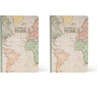 LEGAMI - Cahier à feuilles blanches Format A5, Moyen, 14,2 x 21 cm, Papier blanc, 80 pages, Reliure à point Singer (Lot de 2)