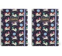 LEGAMI - Cahier à rayures avec spirale - Format A4, Spiral Notebook Maxi, Contient 1 feuille d'autocollants, 160 pages détachables, en papier FSC, élastique de fermeture, 21 x 29 cm, thème licorne