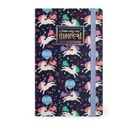 Legami - Cahier à rayures moyennes, cahier licorne avec 24 pages détachables, fermeture avec élastique, 13 x 21 cm, en papier FSC certifié, thème licorne