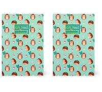 LEGAMI - Cahier ligné 7 mm, Hedgehog, Format B5, Large, Papier certifié FSC, 100 pages, Reliure Singer Stitch, 18.5 x 24.8 cm (Lot de 2)