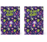 LEGAMI - Cahier ligné 7 mm, Space, Format B5, Large, Papier certifié FSC, 100 pages, Reliure Singer Stitch, 18.5 x 24.8 cm (Lot de 2)