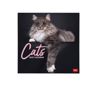 Legami - Calendrier 2027 Mural, Cats, 12 Mois, 30 x 29 cm