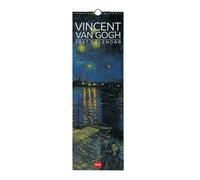 Legami - Calendrier 2027 Mural, Van Gogh, Petit Calendrier Mural, 12 Mois et Agenda Annuel, en 6 Langues, Espace pour les Notes, Signes du Zodiaque, Jours Fériés Internationaux, 16 x 49 cm