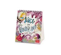 Legami - Calendrier de Bureau 2026, Alice in wonderland, 12 Mois et Calendrier Annuel, en 6 Langues, Signes du Zodiaque, Fêtes Internationales, 12 X 14,5 Cm