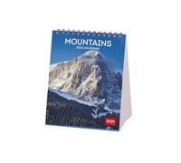 Legami - Calendrier de Bureau 2026, Mountains, 12 Mois et Calendrier Annuel, en 6 Langues, Signes du Zodiaque, Fêtes Internationales, 12 X 14,5 Cm.