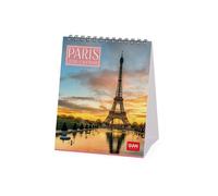 Legami - Calendrier de Bureau 2026, Paris, 12 Mois et Calendrier Annuel, en 6 Langues, Signes du Zodiaque, Fêtes Internationales, 12 X 14,5 Cm.
