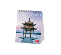 Legami - Calendrier de Bureau 2026, Peace Of Mind, 12 Mois et Calendrier Annuel, en 6 Langues, Signes du Zodiaque, Fêtes Internationales, 12 X 14,5 Cm.