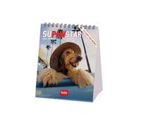 Legami - Calendrier de Bureau 2026, Supawstar, 12 Mois et Calendrier Annuel, en 6 Langues, Signes du Zodiaque, Fêtes Internationales, 12 X 14,5 Cm.