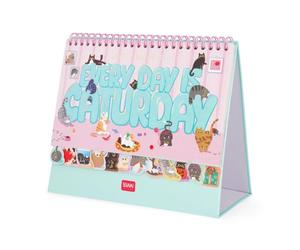 Legami - Calendrier de Bureau 2027, 12 mois, en anglais, espace pour notes et remarques, 2 pages d'autocollants, marque-pages pratiques, 12 feuilles, 21 x 8,5 x 17,5 cm