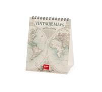 Legami - Calendrier de Bureau 2027, Vintage Maps, 12 Mois, 5 cm