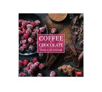 Legami - Calendrier mural 2026, café et chocolat, grand calendrier, 12 mois et planificateur annuel, en 6 langues, espace pour notes, signes du zodiaque, fêtes internationales, 30 x 29 cm