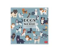 Legami - Calendrier Mural 2026, Dogs Of The World, Grand Calendrier Mural, 12 Mois et Planificateur D'année, en 6 Langues, Espace pour Notes, Signes du Zodiaque, Jours Fériés Internationaux,30 X 29 Cm