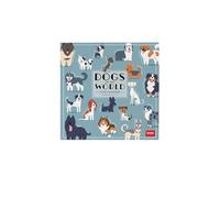 Legami - Calendrier Mural 2026, Dogs Of The World, Petit Calendrier Mural, 12 Mois et Planificateur Annuel, en Anglais, Espace pour Notes, Signes du Zodiaque, Fêtes Internationales, 18 X 18 Cm.