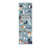Legami - Calendrier Mural 2026, Dogs Of The World, Petit Calendrier Mural, 12 Mois et Planificateur Annuel, en Anglais, Espace pour Notes, Signes du Zodiaque, Fêtes Internationales, 16 X 49 Cm