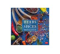 Legami - Calendrier mural 2026, Herbs & Spices, grand calendrier mural, 12 mois et planificateur d'année, en 6 langues, espace pour notes, signes du zodiaque, jours fériés internationaux, 30 x 29 cm