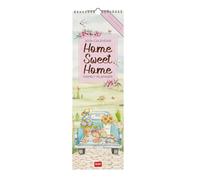 Legami - Calendrier Mural 2026, Home Sweet Home, Petit Calendrier Mural, 12 Mois et Planificateur Annuel, en Anglais, Espace pour Notes, Signes du Zodiaque, Fêtes Internationales, 16 X 49 Cm
