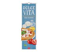 Legami - Calendrier Mural 2026, La Dolce Vita, Petit Calendrier Mural, 12 Mois et Planificateur D'année, En 6 Langues, Espace pour Notes, Signes du Zodiaque, Jours Fériés Internationaux, 16 X 49 Cm