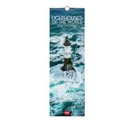 Legami - Calendrier Mural 2026, Lighthouses, Petit Calendrier Mural, 12 Mois et Planificateur D'année, En 6 Langues, Espace pour Notes, Signes du Zodiaque, Jours Fériés Internationaux, 16 X 49 Cm