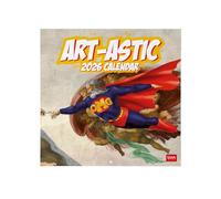Legami - Calendrier mural 2026, The Art of Fun, Grand calendrier, 12 mois et planificateur annuel, en 6 langues, espace pour notes, signes du zodiaque, fêtes internationales, 30 x 29 cm