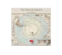 Legami - Calendrier Mural 2026, Vintage Maps, Grand Calendrier Mural, 12 Mois et Planificateur D'année, en 6 Langues, Espace pour Notes, Signes du Zodiaque, Jours Fériés Internationaux, 30 X 29 Cm