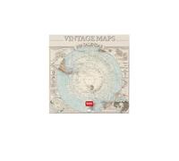 Legami - Calendrier Mural 2026, Vintage Maps, Petit Calendrier Mural, 12 Mois et Planificateur D'année, En 6 Langues, Espace pour Notes, Signes du Zodiaque, Jours Fériés Internationaux, 18 X 18 Cm